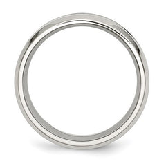 Stainless Steel with Koa Wood Inlay 8mm Enameled Band