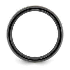 Black Zirconium with White Antler Inlay 8.00mm Band