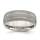 Stainless Steel Polished and Satin 8mm Band