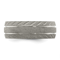 Stainless Steel Polished and Satin 8mm Band