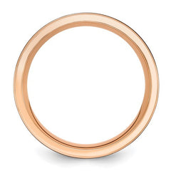 Black Zirconium Brushed and Polished Rose IP-plated 8mm Band