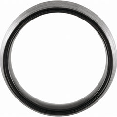 Black PVD Tungsten 6mm Band with Satin Finish