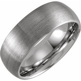 Tungsten 8mm Domed Band with Satin Finish