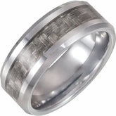 Tungsten Band with a Carbon Fiber Inlay