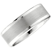 White Tungsten 8mm Band