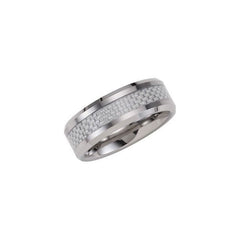 Tungsten and Carbon Fiber 8mm Beveled-Edge Band