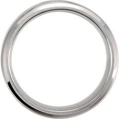 Tungsten 8mm Beveled-Edge Band with a Satin Center