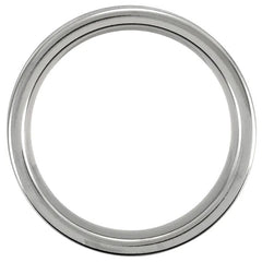 Tungsten 8mm Flat Band with a Satin Finish Center