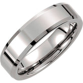 Tungsten 6mm Beveled-Edge Band