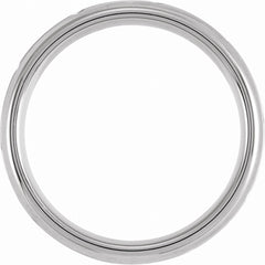 Tungsten 7mm Grooved Band with a Satin Finish