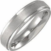Titanium 5 mm Raised Flat Oxidized Band