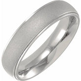 Titanium 5 mm Ridged Oxidized Center Domed Band