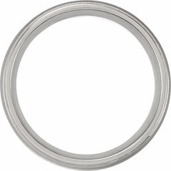 Titanium 5 mm Ridged Oxidized Center Domed Band