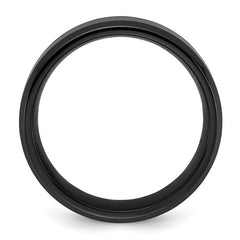 Titanium Polished Black IP-plated with Blue Star Sandstone Inlay Center 8mm Band