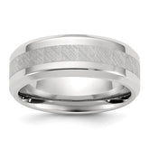 Titanium Polished with Brushed Center 8mm Band