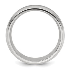 Titanium Polished with Brushed Center 8mm Band