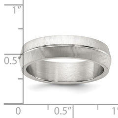 Titanium Polished and Textured 6mm Band