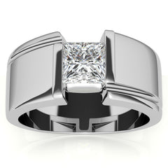 Princess Mens Moissanite Ring