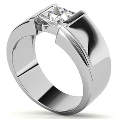 Princess Mens Moissanite Ring
