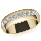 2.5mm, 1.56ct Square Channel Mens Moissanite Ring