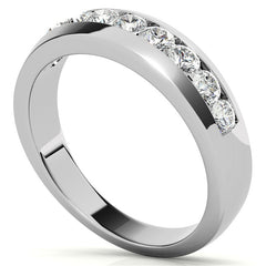 3mm Round Channel Mens Moissanite Ring