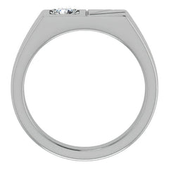4.5mm/0.35ct Round Brilliant Moissanite Offset Mens Band