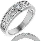 0.36ct Celtic Knot Moissanite Mens Ring