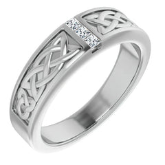 0.36ct Celtic Knot Moissanite Mens Ring