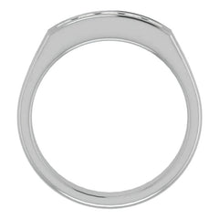 3mm/0.9ct Princess Channel Set Moissanite Mens Band