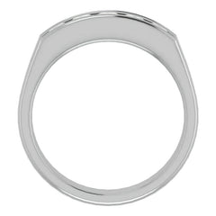 3.5mm/1.35ct Princess Channel Set Moissanite Mens Band