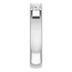 3mm/0.5ct Round Channel Set Moissanite Mens Band