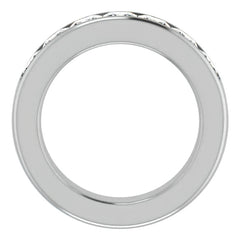 4.5mm/4.20ct Princess Channel Set Moissanite Mens Band