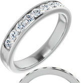 3mm/0.90ct Round Channel Set Moissanite Mens Band
