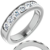 4mm/1.75ct Round Channel Set Moissanite Mens Band