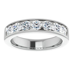 4mm/1.75ct Round Channel Set Moissanite Mens Band