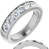 4.5mm/1.65ct Round Channel Set Moissanite Mens Band
