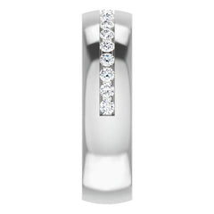 2mm/0.57ct Round Channel Set Moissanite Mens Band