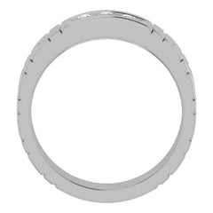 3mm/0.30ct Patterned Moissanite Mens Ring
