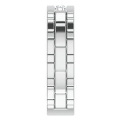 3mm/0.30ct Patterned Moissanite Mens Ring
