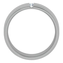 2mm/0.09ct Round Channel Set Moissanite Mens Ring