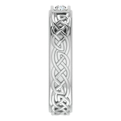 2.5mm/0.18ct Celtic Knot Moissanite Mens Ring