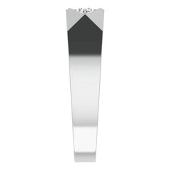 0.13ct Geometric Moissanite Mens Ring