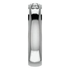 2.5mm/0.36ct Prong Set Round Brilliant Moissanite Mens Ring
