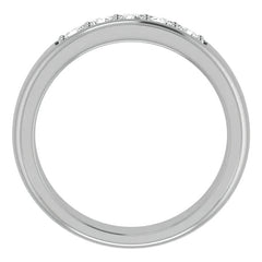3mm/0.50ct Prong Set Round Brilliant Moissanite Mens Ring