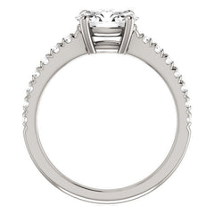 Oval U-Prong Moissanite Engagement Ring