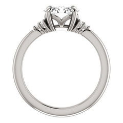 Oval East-West Moissanite Engagement Ring