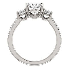 Oval cut Moissanite Engagement Ring