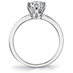 1.5mm Petite Oval Moissanite Solitaire Ring