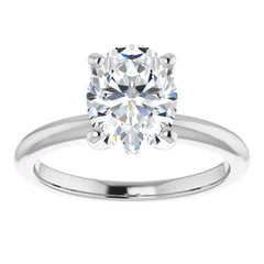 Oval cut Moissanite Solitaire Ring