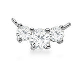 Round 5mm/4mm (1.0ct) Three Stone Moissanite Pendant